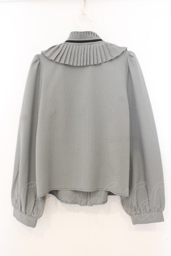 画像2: An MILLE / プリーツフリルブラウス  クロ O-26-01-13-023-EL-BL-OW-OS (2)