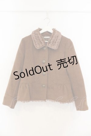 画像: axes femme / フリルカラーショートコート M ブラウン O-26-01-13-024-AX-CO-IG-OS