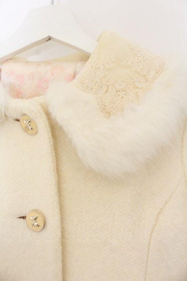 画像2: LIZ LISA / 後ろリボンコート  アイボリー O-26-01-13-025-LO-CO-IG-OS (2)