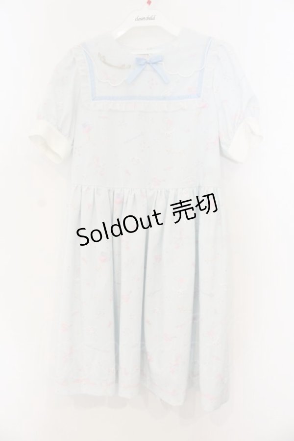 画像1: サンリオ / シナモロール15th大人ワンピース  サックス O-26-01-13-026-EL-OP-IG-OS (1)