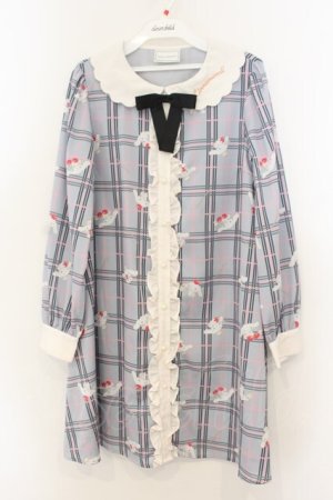 画像: Ank Rouge / シナモロールシャツワンピ  グレー×シロ O-26-01-13-027-CA-OP-IG-OS