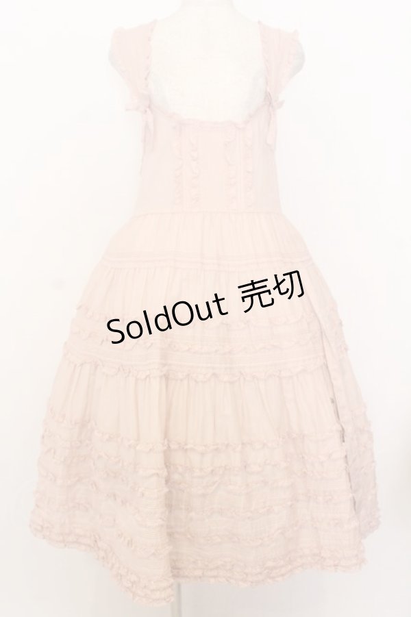 画像1: PINK HOUSE / たくし上げリボン付きローンタブリエ  ピンク O-26-01-14-003-LO-OP-IG-OS (1)