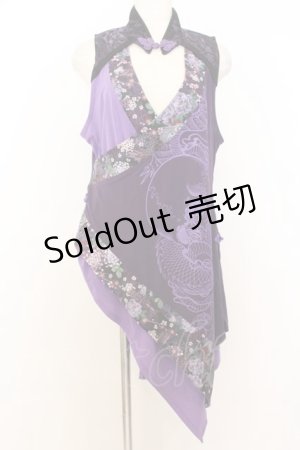画像: Qutie Frash / チャイナチュニック  パープル O-26-01-14-036-QU-TO-IG-OS
