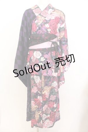 画像: Qutie Frash / 2024 浴衣3点セット  パープル O-26-01-14-037-QU-OP-IG-OS