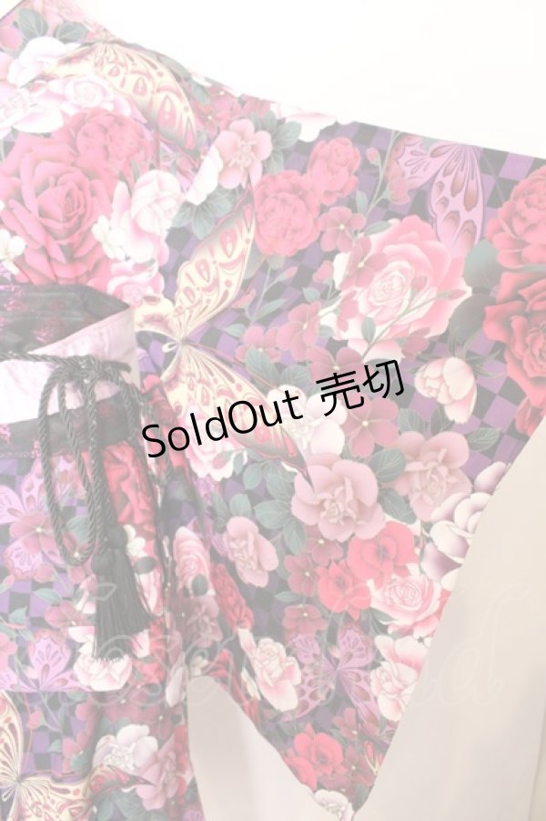 画像4: Qutie Frash / 2024 浴衣3点セット  パープル O-26-01-14-037-QU-OP-IG-OS (4)