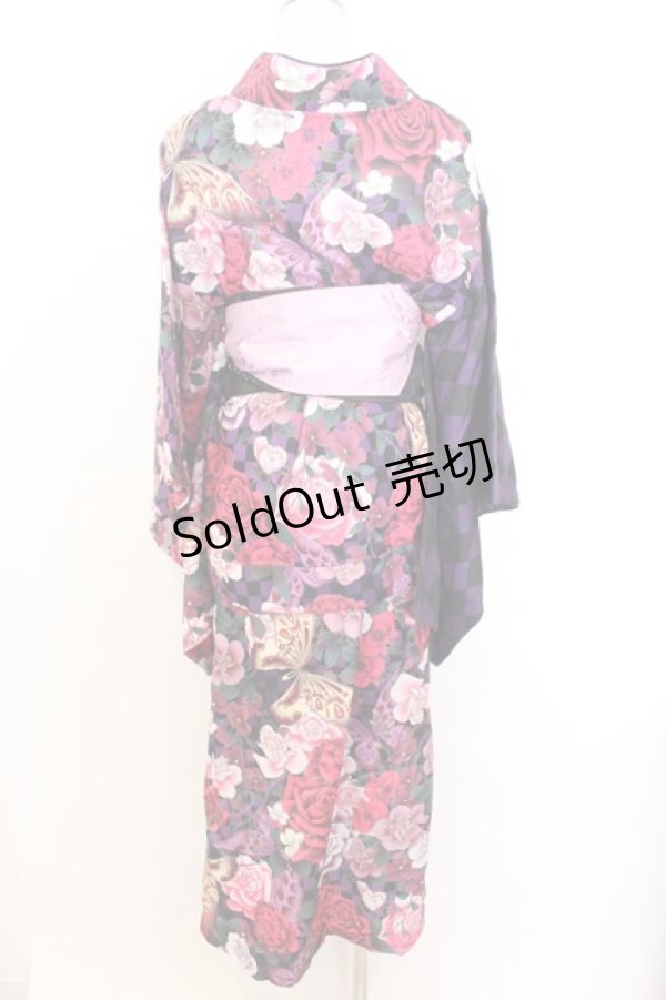 画像5: Qutie Frash / 2024 浴衣3点セット  パープル O-26-01-14-037-QU-OP-IG-OS (5)