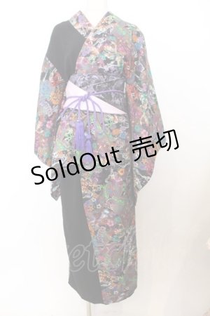 画像: Qutie Frash / 2023浴衣3点SET  ブラック O-26-01-14-038-QU-OP-IG-OS