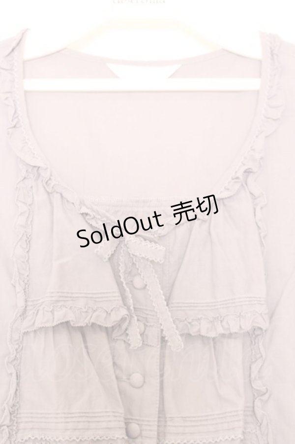 画像2: PINK HOUSE / はしごレースフリルチュニック  ラベンダー O-26-01-14-039-LO-BL-IG-OS (2)