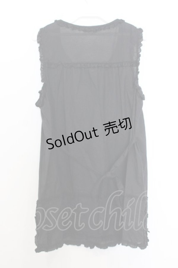 画像3: PINK HOUSE / はしごレースフリルチュニック  クロ O-26-01-14-040-LO-BL-IG-OS (3)