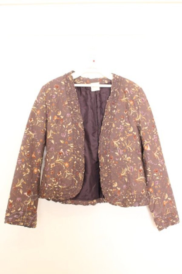 画像1: KANEKO ISAO / 花束柄キルティングジャケット  パープル O-26-01-14-042-EL-JA-IG-OS (1)