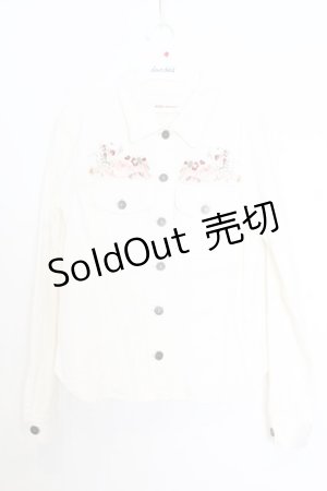 画像: PINK HOUSE / デニム刺繍シャツブラウス  オフシロ O-26-01-14-044-LO-BL-IG-OS