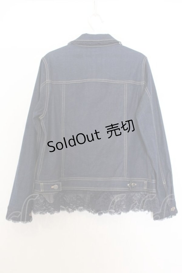 画像3: PINK HOUSE / レースフリルジャケット  インディゴ O-26-01-14-045-LO-JA-IG-OS (3)