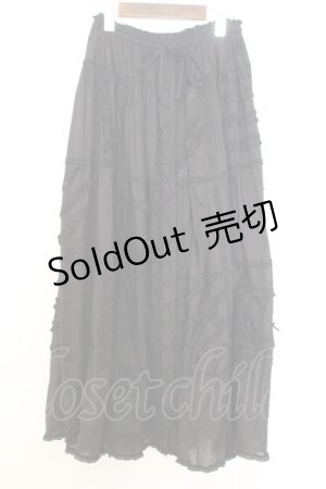 画像: PINK HOUSE / はしごレーススカート  クロ O-26-01-14-049-LO-SK-IG-OS