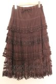 画像1: PINK HOUSE / ローズレースドットチュールスカート  ブラウン O-26-01-14-050-LO-SK-IG-OS (1)