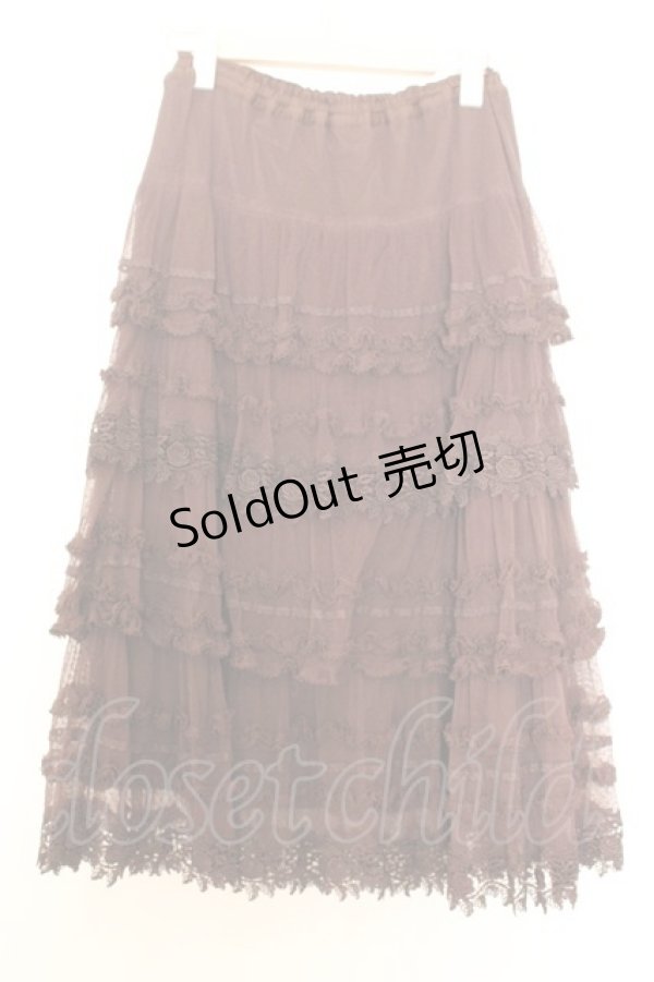 画像3: PINK HOUSE / ローズレースドットチュールスカート  ブラウン O-26-01-14-050-LO-SK-IG-OS (3)