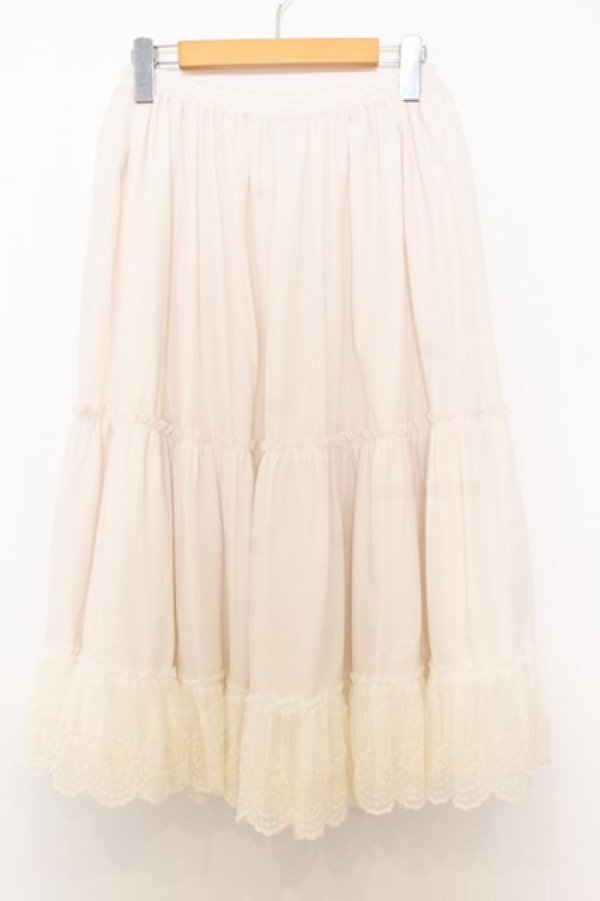 画像1: Melody BasKet / Melodyレースペチコート  オフシロ O-26-01-14-005-LO-SK-IG-OS (1)