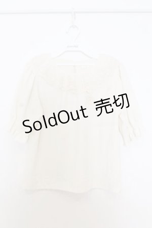 画像: m petit by misako / デシンエリレースプルオーバー S オフシロ O-26-01-14-006-LO-TO-IG-OS