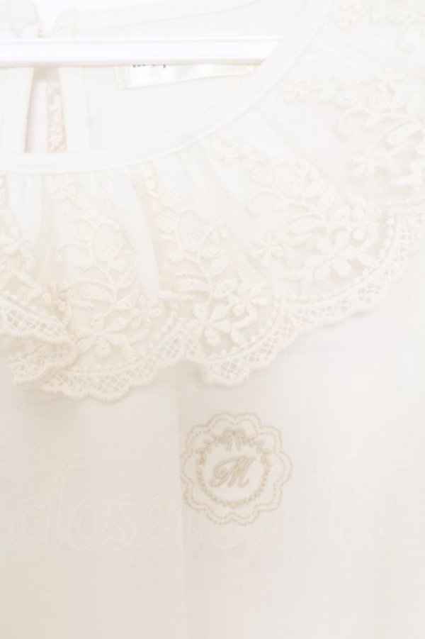 画像2: m petit by misako / デシンエリレースプルオーバー S オフシロ O-26-01-14-006-LO-TO-IG-OS (2)