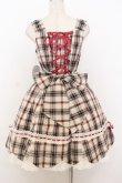 画像4: BABY,THE STARS SHINE BRIGHT / 裾スカラップタータンチェックジャンパースカート＆リボンコームセット  生成り×えんじ O-26-01-14-001-BA-OP-IG-OS (4)