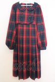 画像1: FLC / 皆方由衣コラボ MINA*タータンチェックワンピース S アカ×グリーン O-26-01-14-019-0-OP-IG-OS (1)