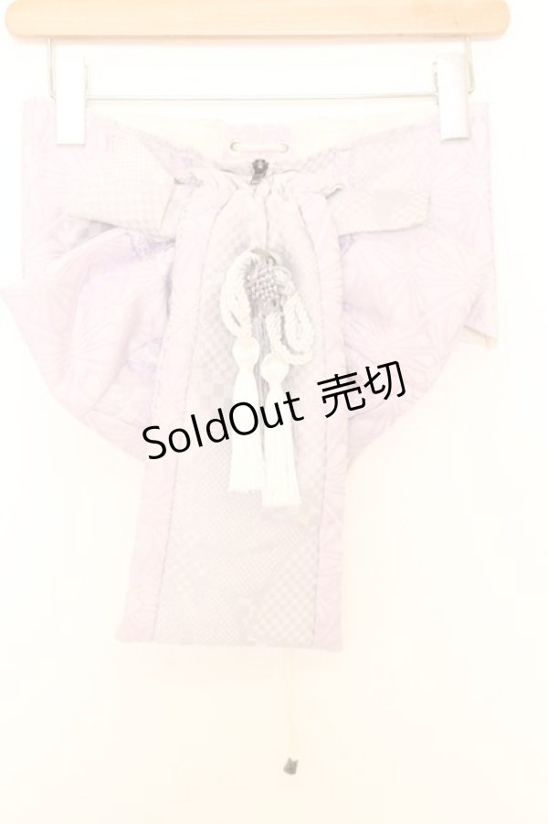 画像1: Qutie Frash / 花魁帯コルセット  ホワイト×ラベンダー O-26-01-14-020-QU-TO-IG-OS (1)