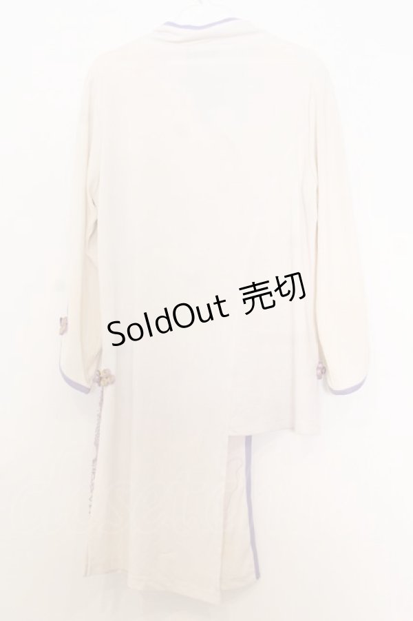 画像3: Qutie Frash / ３店舗限定チャイナカットソー  ホワイト×ラベンダー O-26-01-14-026-QU-TO-IG-OS (3)