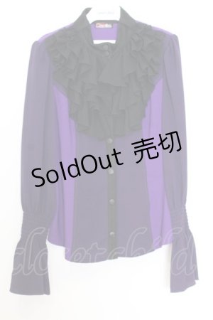 画像: Qutie Frash / フリルブラウス  パープル O-26-01-14-027-QU-BL-IG-OS