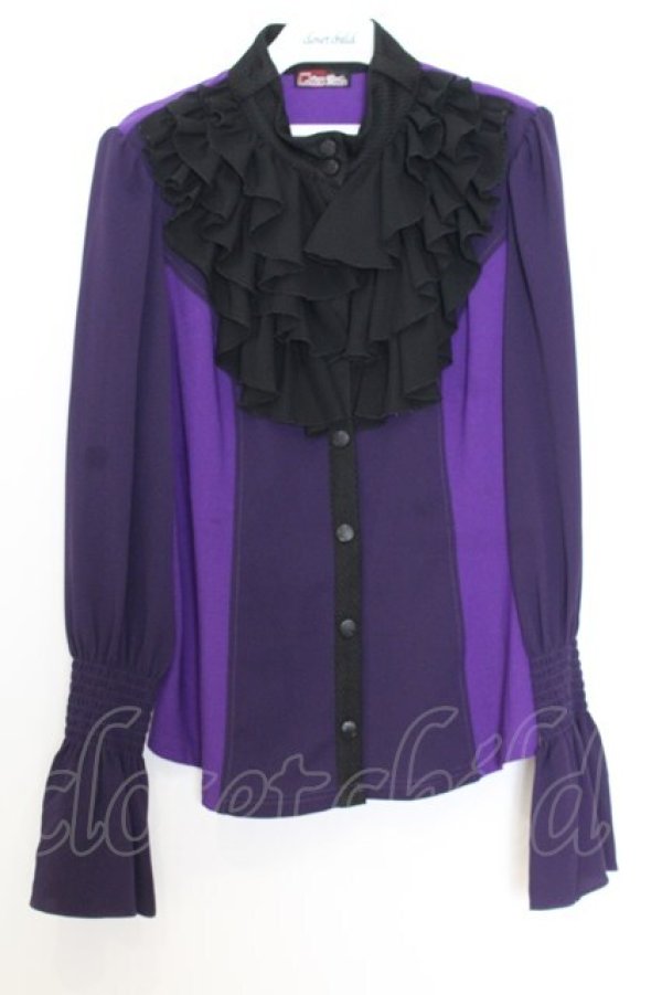 画像1: Qutie Frash / フリルブラウス  パープル O-26-01-14-027-QU-BL-IG-OS (1)