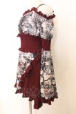 画像2: Qutie Frash / 和柄オフショルチュニック  ワイン O-26-01-14-031-QU-TO-IG-OS (2)
