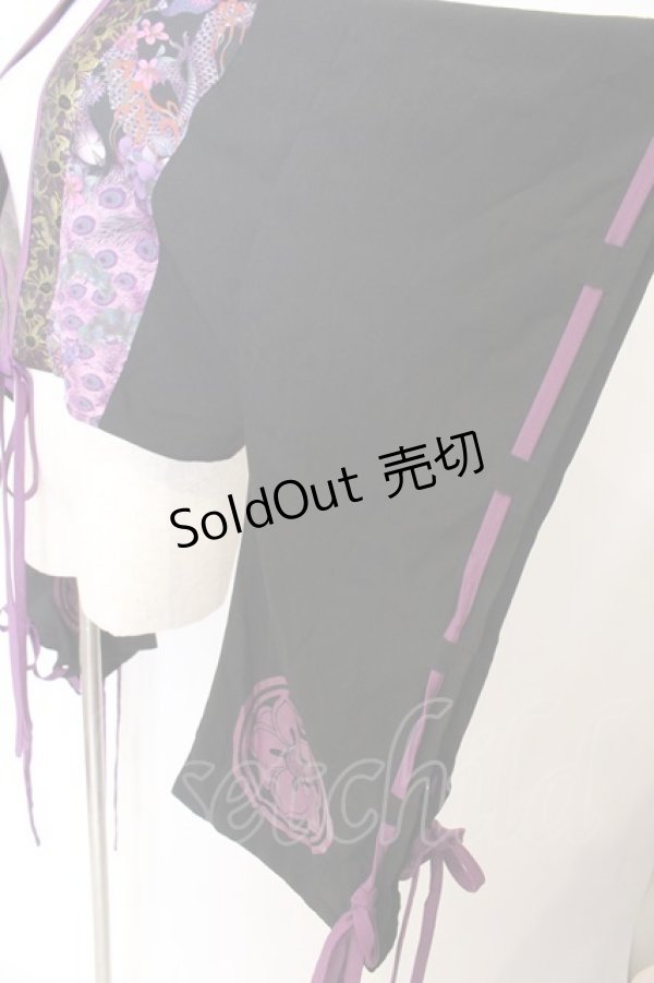 画像3: Qutie Frash / 着物ショートカーデ  ブラック×パープル O-26-01-14-032-QU-TO-IG-OS (3)