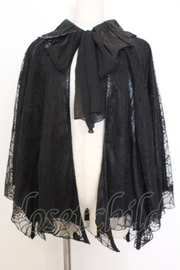 画像1: Qutie Frash / コウモリポンチョ  ブラック O-26-01-14-033-QU-TO-IG-OS (1)