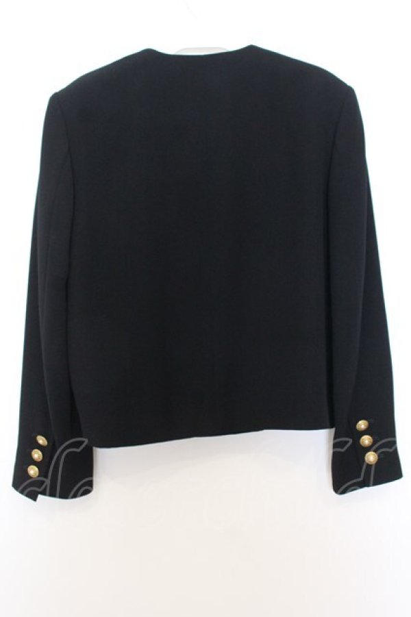 画像3: KANEKO ISAO / パールボタンリボンジャケット  クロ O-26-01-15-030-EL-JA-IG-OS (3)