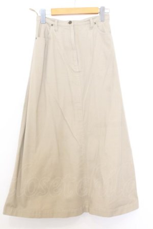 画像: KANEKO ISAO / デニムロングスカート  ベージュ O-26-01-15-031-EL-SK-IG-ZT0118N