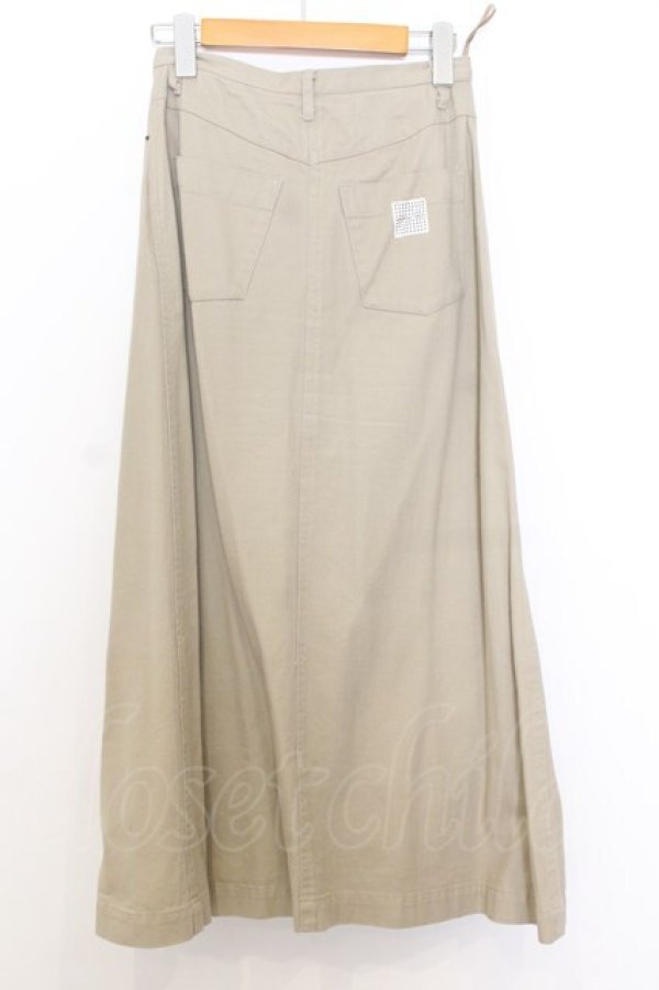 画像2: KANEKO ISAO / デニムロングスカート  ベージュ O-26-01-15-031-EL-SK-IG-OS (2)