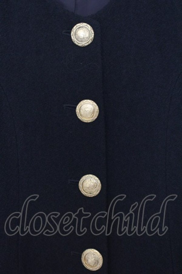 画像2: KANEKO ISAO / コインボタンツイードジャケット  クロ O-26-01-15-033-EL-JA-IG-OS (2)