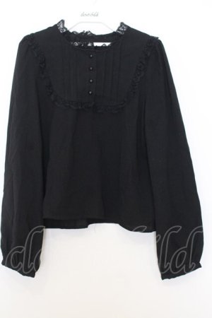 画像: Rojita / レース切替ピンタックブラウス  クロ O-26-01-15-036-LO-TO-IG-ZT0118N