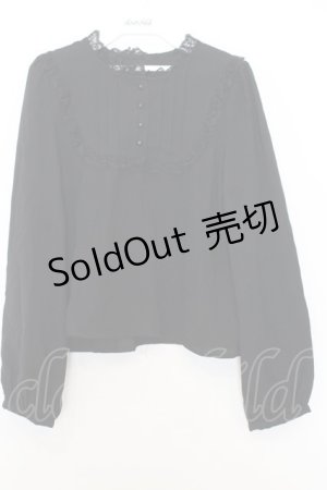 画像: Rojita / レース切替ピンタックブラウス  クロ O-26-01-15-036-LO-TO-IG-ZT252