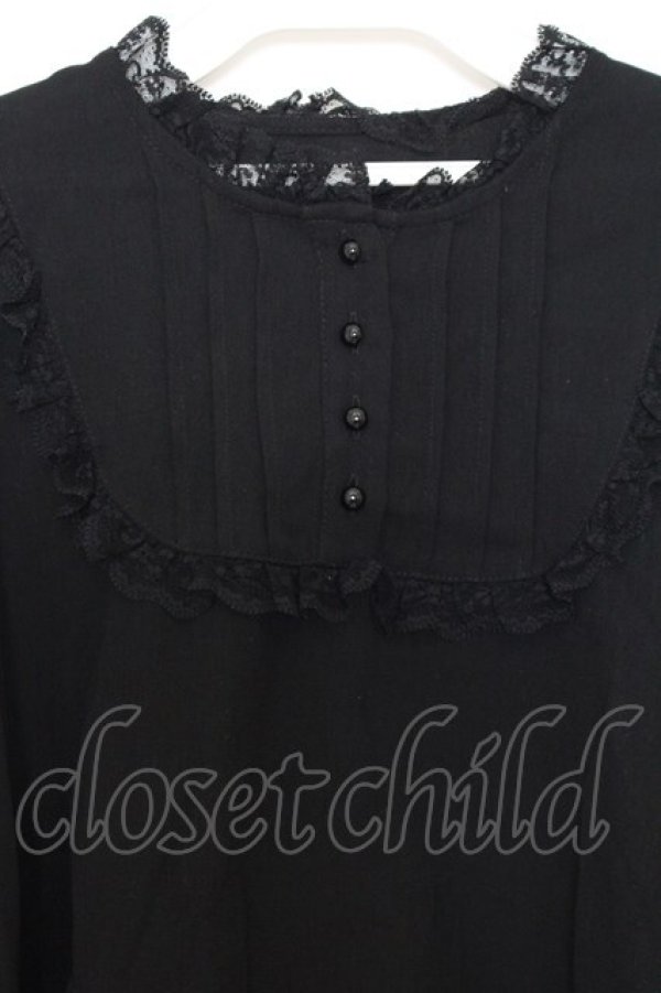 画像2: Rojita / レース切替ピンタックブラウス  クロ O-26-01-15-036-LO-TO-IG-OS (2)