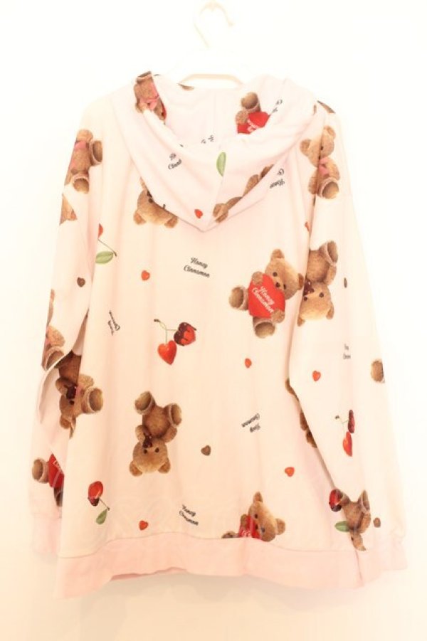 画像2: Honey Cinnamon / 総柄ジップパーカー  ピンク O-26-01-15-038-LO-TO-IG-OS (2)