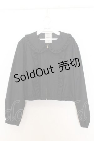 画像: Ank Rouge / フリル衿コンパクトブルゾン  クロ O-26-01-15-043-CA-JA-IG-ZT300