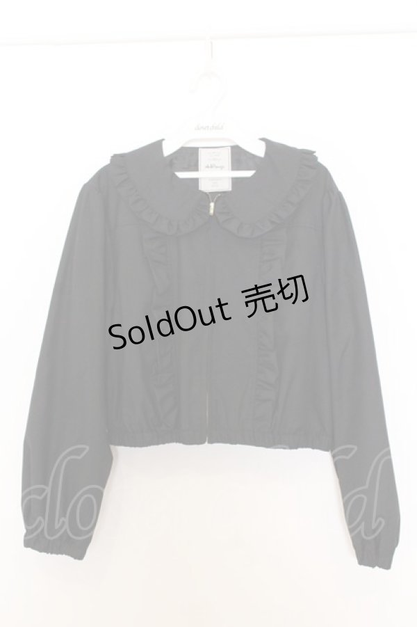 画像1: Ank Rouge / フリル衿コンパクトブルゾン  クロ O-26-01-15-043-CA-JA-IG-ZT300 (1)