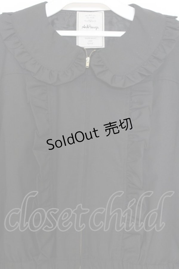 画像2: Ank Rouge / フリル衿コンパクトブルゾン  クロ O-26-01-15-043-CA-JA-IG-ZT300 (2)