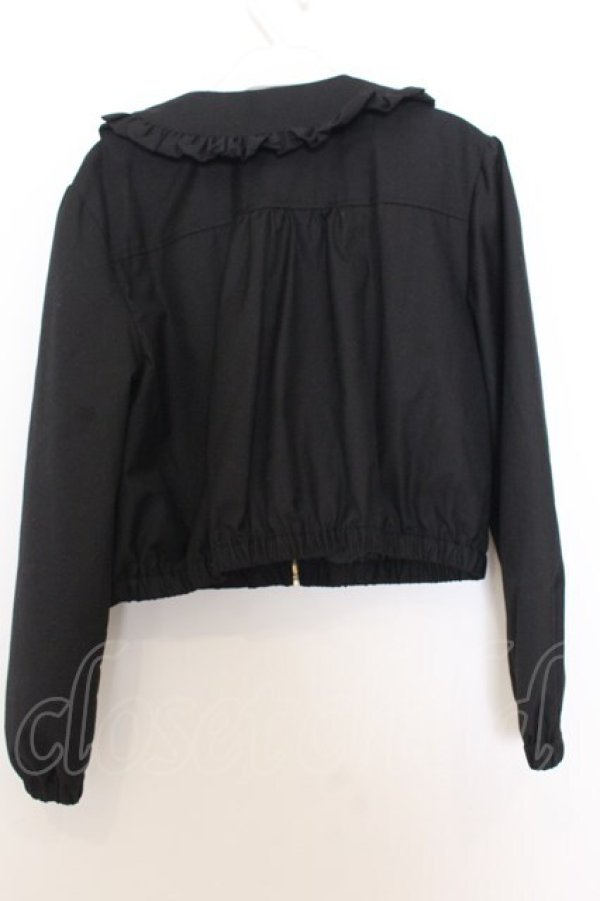 画像3: Ank Rouge / フリル衿コンパクトブルゾン  クロ O-26-01-15-043-CA-JA-IG-OS (3)