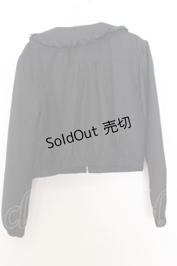 画像3: Ank Rouge / フリル衿コンパクトブルゾン  クロ O-26-01-15-043-CA-JA-IG-ZT300 (3)