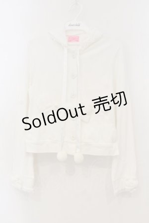 画像: Angelic Pretty / ラブリィくまちゃんパーカー  シロ O-26-01-15-052-AP-TO-YM-OS