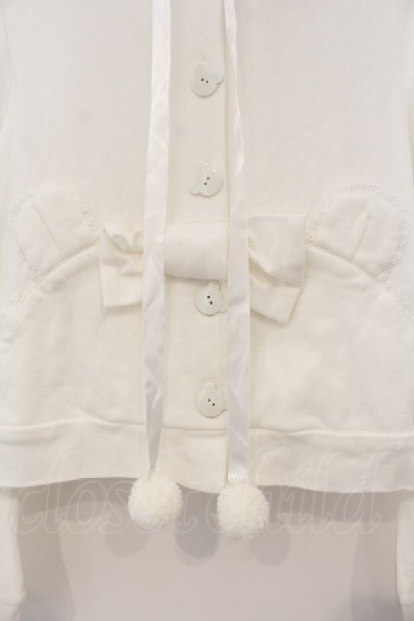 画像2: Angelic Pretty / ラブリィくまちゃんパーカー  シロ O-26-01-15-052-AP-TO-YM-OS (2)