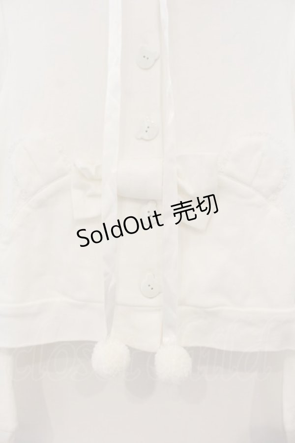 画像2: Angelic Pretty / ラブリィくまちゃんパーカー  シロ O-26-01-15-052-AP-TO-YM-OS (2)
