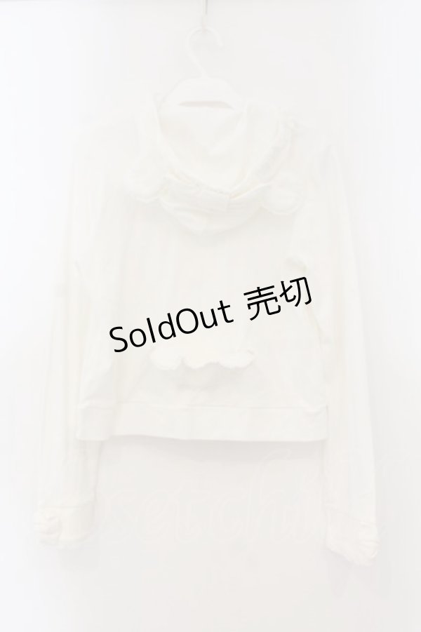 画像4: Angelic Pretty / ラブリィくまちゃんパーカー  シロ O-26-01-15-052-AP-TO-YM-OS (4)