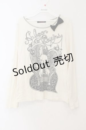 画像: ALGONQUINS / ラビットプリントカットソー 1 アイボリー O-26-01-15-056-AL-TO-YM-OS