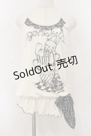 画像: ALGONQUINS / ラビットプリントホルターキャミワンピース F ホワイト O-26-01-15-060-AL-OP-YM-OS